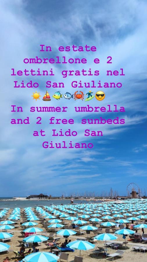 La Casa Di Clara Ombrellone Con 2 Lettini Al Lido San Giuliano Gratis E Parcheggio Privato Gratis Apartment Rimini Luaran gambar